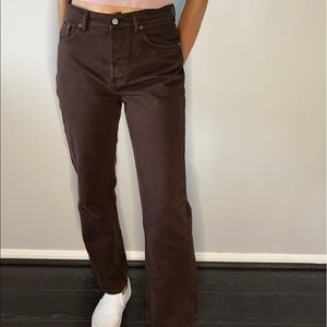 Zara High Rise Straight Leg Jeans